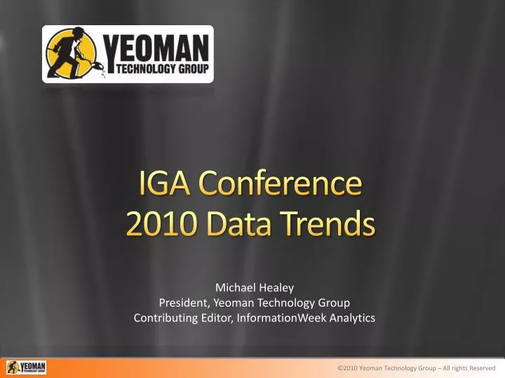 iga conference 2010 data trends