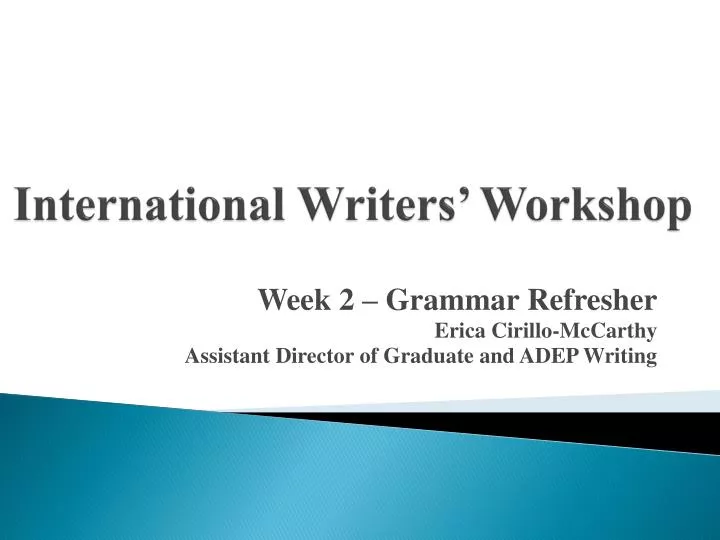 international writers workshop
