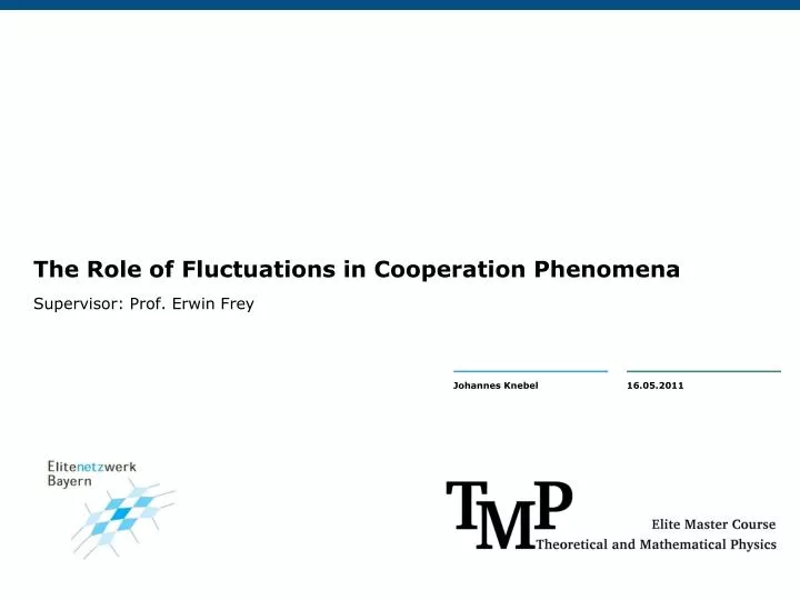 the role of fluctuations in cooperation phenomena