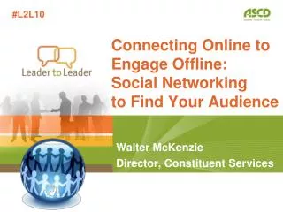Connecting Online to Engage Offline: Social Networking to Find Your Audience