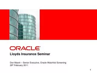 Lloyds Insurance Seminar