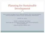 Planning for Sustainable Development - slide 1