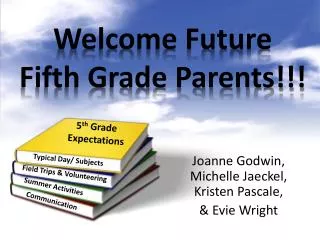 Welcome Future Fifth Grade Parents!!!