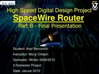 High Speed Digital Design Project