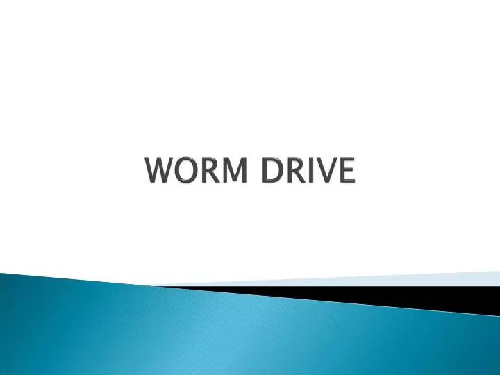 worm drive
