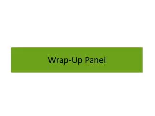 Wrap-Up Panel