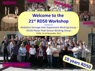 21 st RD50 Workshop, 14-16 November 2012, CERN