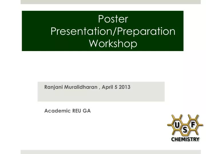 poster presentation preparation workshop
