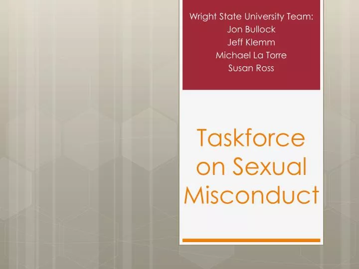 Ppt Taskforce On Sexual Misconduct Powerpoint Presentation Free Download Id2444754 7158