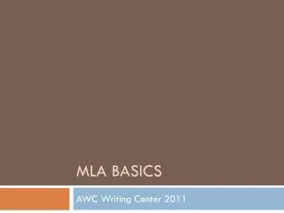 mla basics