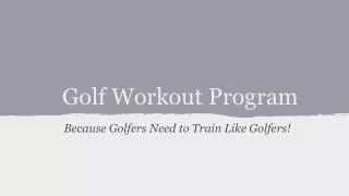 Golf Workout Program