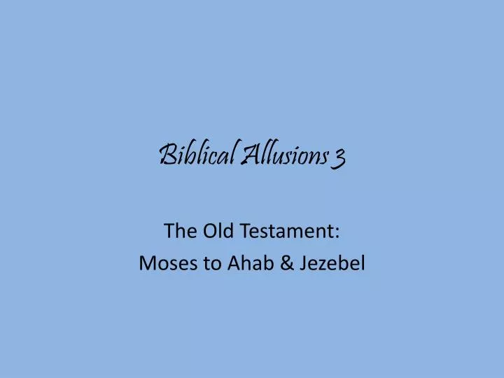 biblical allusions 3