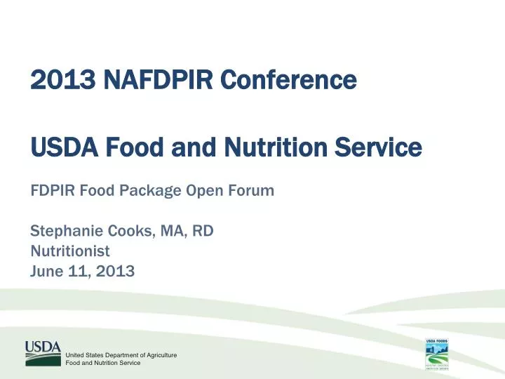 2013 nafdpir conference usda food and nutrition service