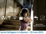 Syrian Refugees in Lebanon – 25 June 2013