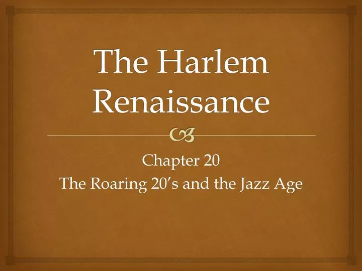 the harlem renaissance