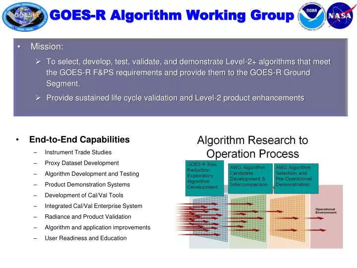 goes r algorithm working group