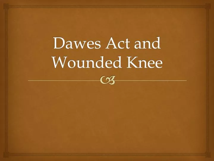 dawes act and wounded knee