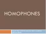 Homophones - slide 1