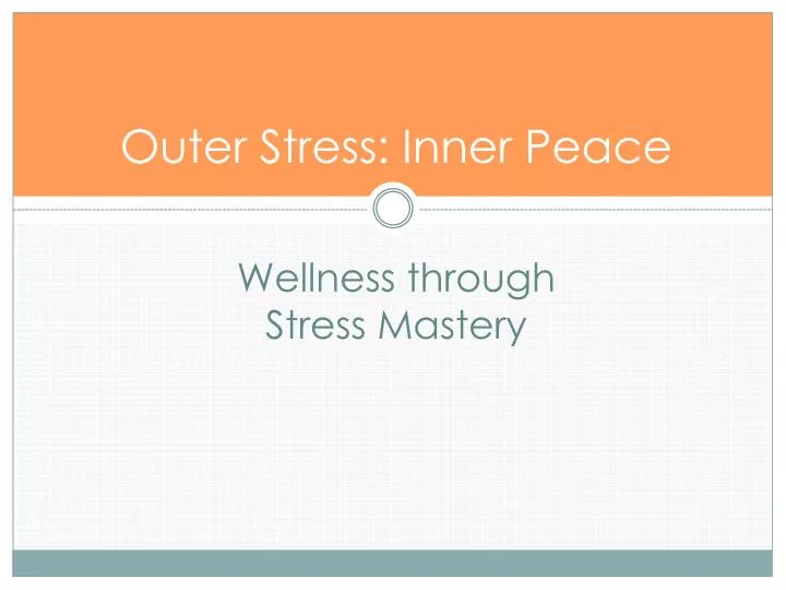outer stress inner peace
