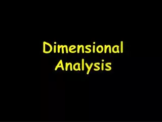 dimensional analysis