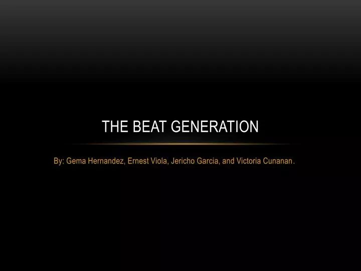 the beat generation