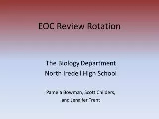 EOC Review Rotation
