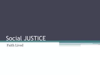 Social JUSTICE