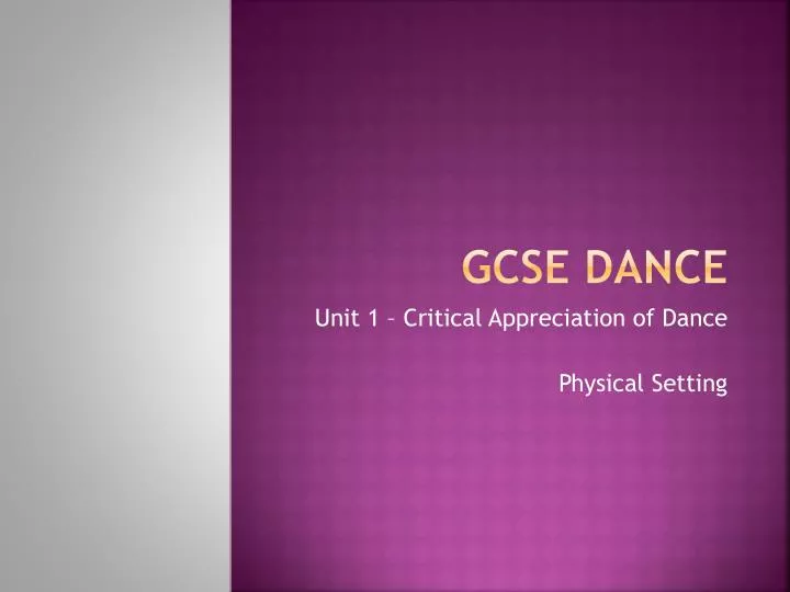 gcse dance