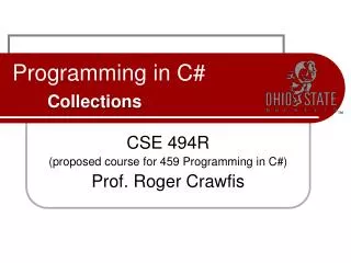 Programming in C# Collections