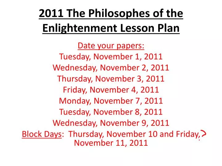 2011 the philosophes of the enlightenment lesson plan