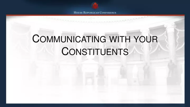 communicating with your constituents