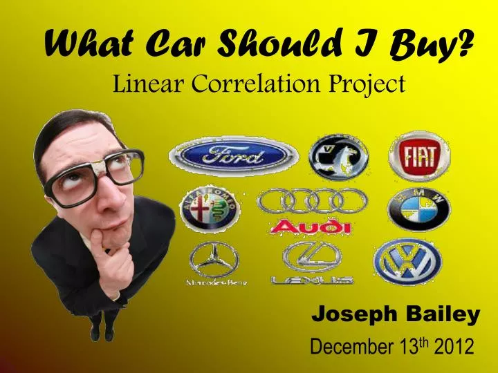 what car should i buy linear correlation project