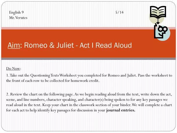 aim romeo juliet act i read aloud