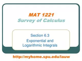 MAT 1221 Survey of Calculus