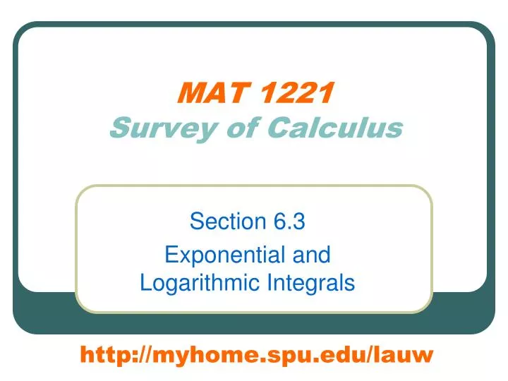 mat 1221 survey of calculus