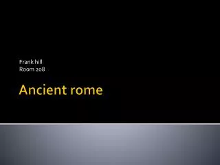 Ancient rome