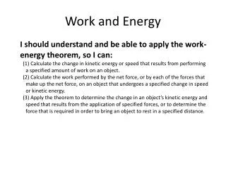 work and energy