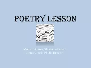 Poetry Lesson