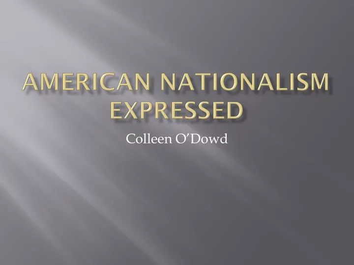 american nationalism expressed