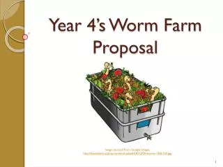 Year 4’s Worm Farm Proposal