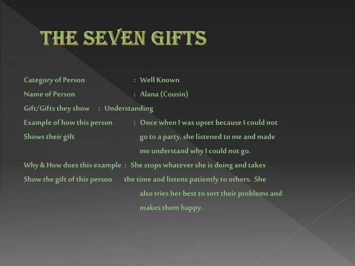 the seven gifts