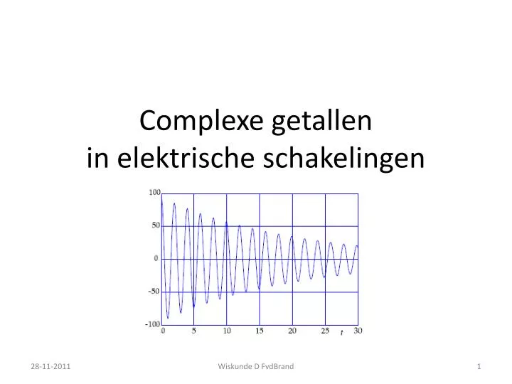 complexe getallen in elektrische schakelingen