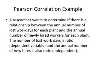 Pearson Correlation Example