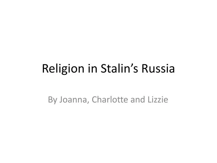religion in stalin s russia