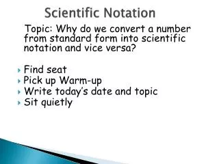 Scientific Notation