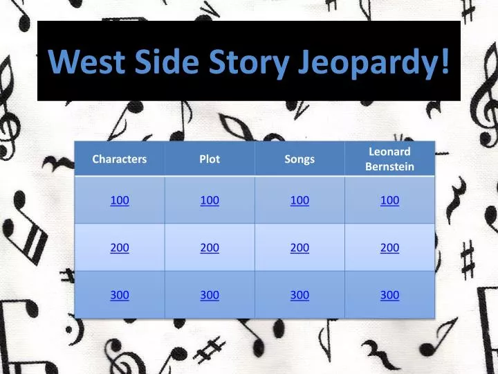 west side story jeopardy