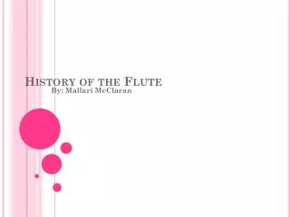 History of the Flute