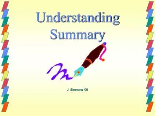 understanding summary