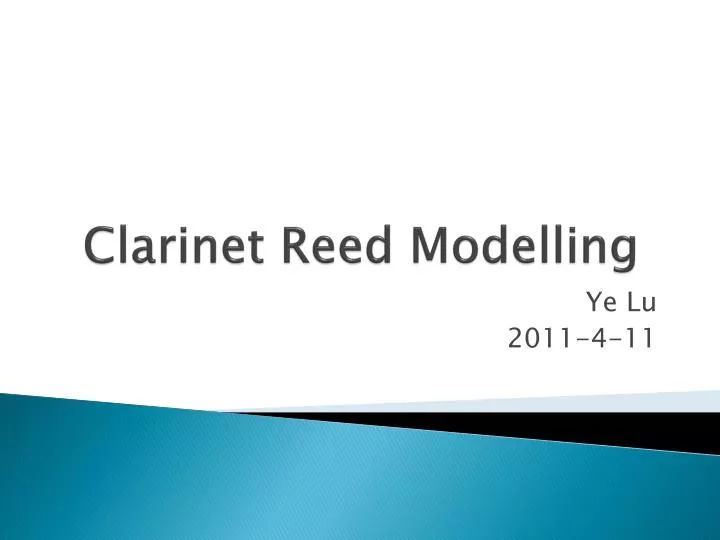 clarinet reed modelling