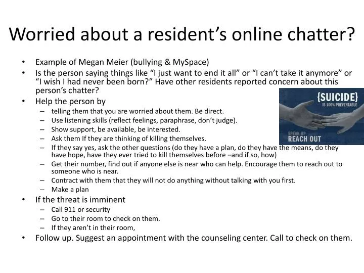 worried about a resident s online chatter